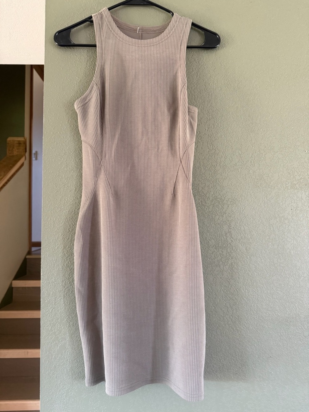 lululemon athletica Ribbed Sleeveless Midi Dress - Taupe